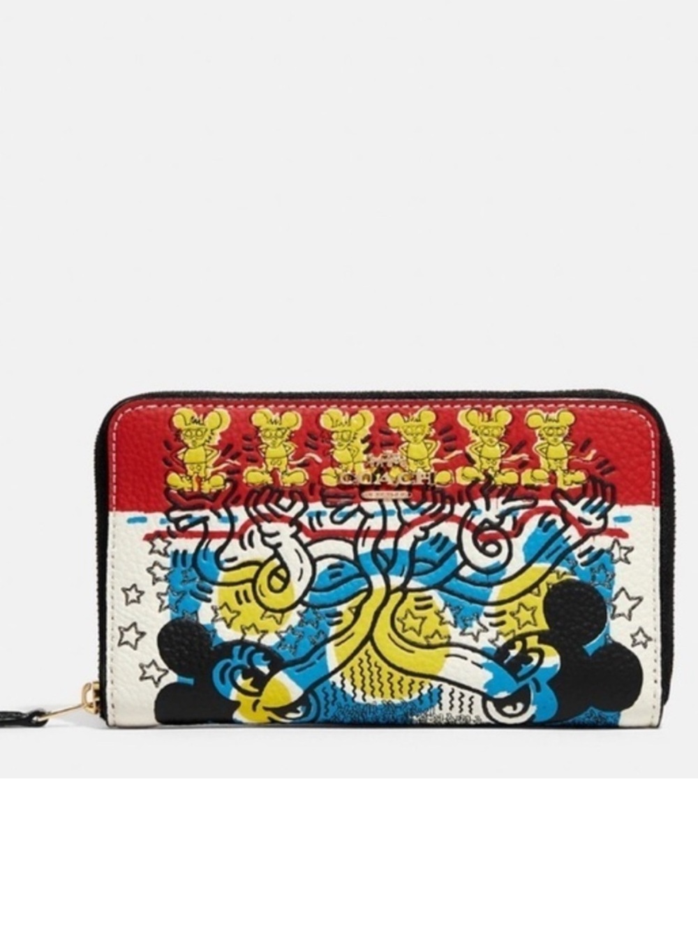 Disney Mickey Mouse X Keith Haring Medium Id Zip Wallet